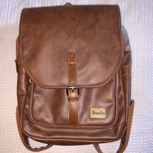 Brown Leather Backpack